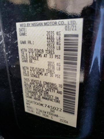 Photo 10 from auction – 2021 NISSAN ROGUE SL with VIN 5N1AT3CA5MC745022