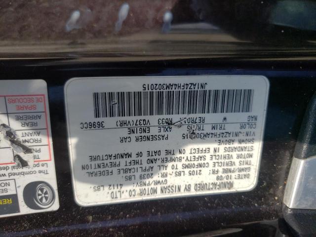 Photo 10 from auction – 2010 NISSAN 370Z with VIN JN1AZ4FH4AM302015