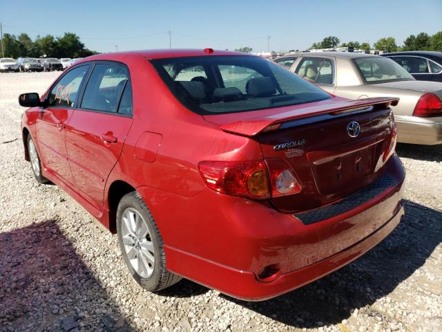 Photo 3 from auction – 2009 TOYOTA COROLLA BA with VIN 1NXBU40E39Z134356