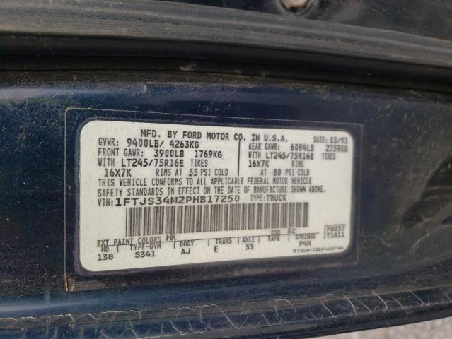 Photo 10 from auction – 1993 FORD ECONOLINE with VIN 1FTJS34M2PHB17250