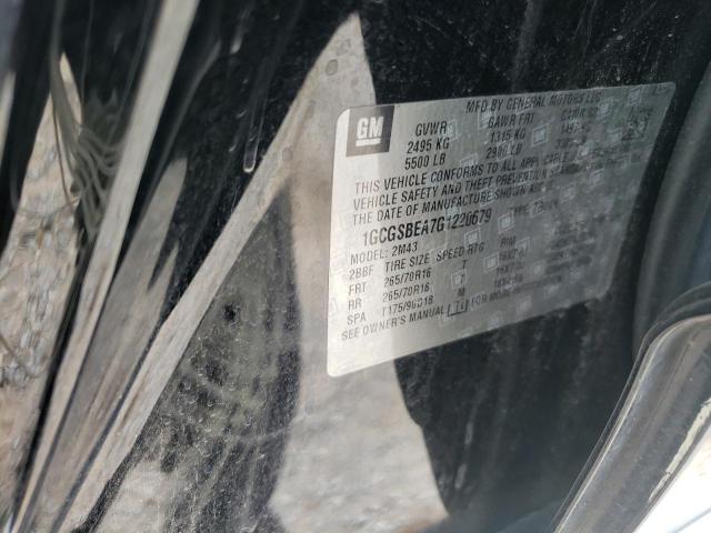 Photo 10 from auction – 2016 CHEVROLET COLORADO with VIN 1GCGSBEA7G1220679