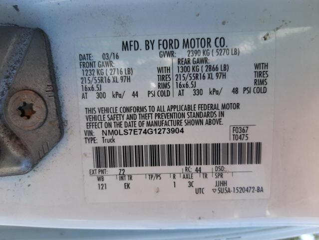 Photo 10 from auction – 2016 FORD TRANSIT CO with VIN NM0LS7E74G1273904