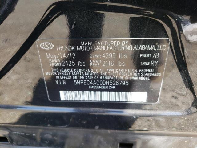 Photo 10 from auction – 2013 HYUNDAI SONATA SE with VIN 5NPEC4AC0DH526795