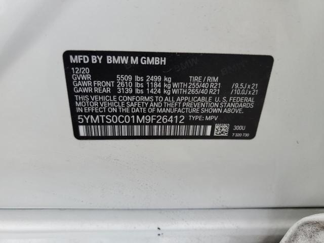 Photo 10 from auction – 2021 BMW X3 M COMPE with VIN 5YMTS0C01M9F26412