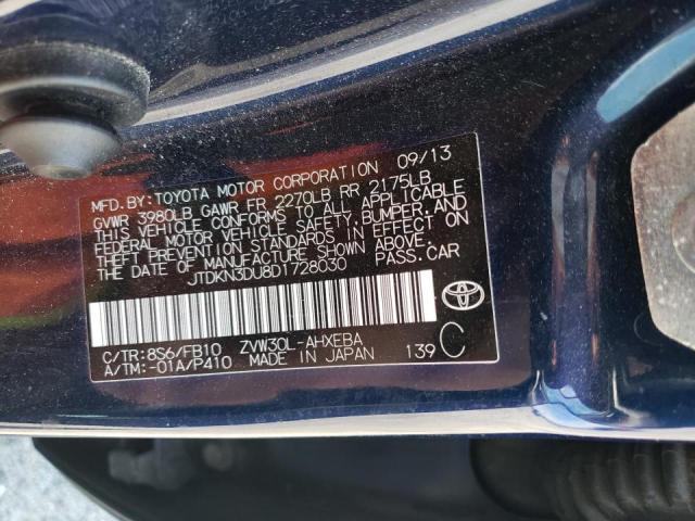Photo 10 from auction – 2013 TOYOTA PRIUS with VIN JTDKN3DU8D1728030