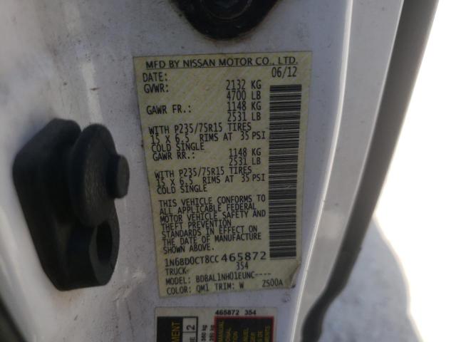 Photo 10 from auction – 2012 NISSAN FRONTIER S with VIN 1N6BD0CT8CC465872