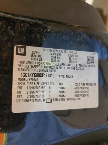 Photo 10 from auction – 2012 CHEVROLET SILVERADO with VIN 1GC1KYC88CF127319