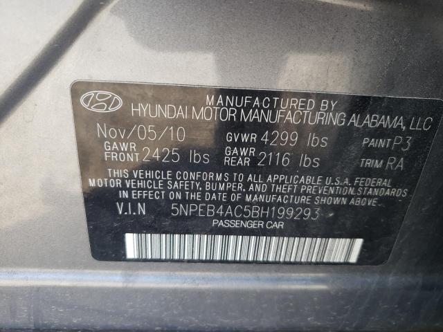 Photo 10 from auction – 2011 HYUNDAI SONATA GLS with VIN 5NPEB4AC5BH199293