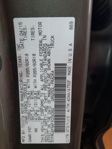 Photo 10 from auction – 2015 TOYOTA TACOMA DOU with VIN 5TFMU4FN4FX034362
