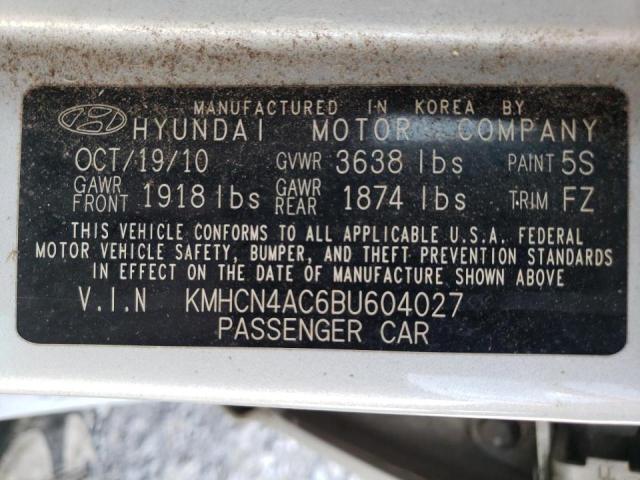 Photo 10 from auction – 2011 HYUNDAI ACCENT GLS with VIN KMHCN4AC6BU604027