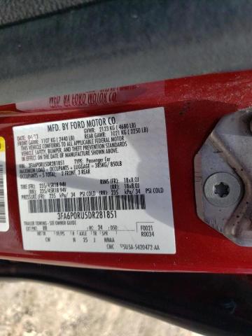 Photo 10 from auction – 2013 FORD FUSION TIT with VIN 3FA6P0RU5DR281851