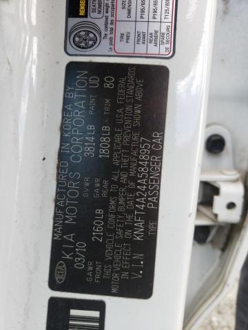 Photo 10 from auction – 2010 KIA FORTE LX with VIN KNAFT4A24A5848957