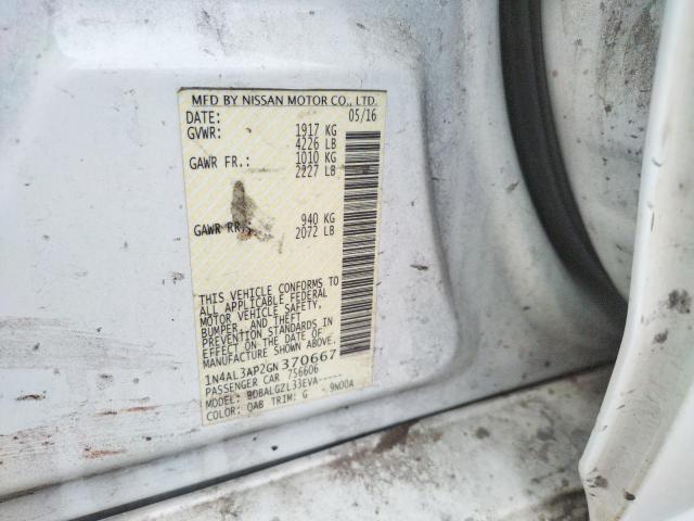 Photo 10 from auction – 2016 NISSAN ALTIMA 2.5 with VIN 1N4AL3AP2GN370667