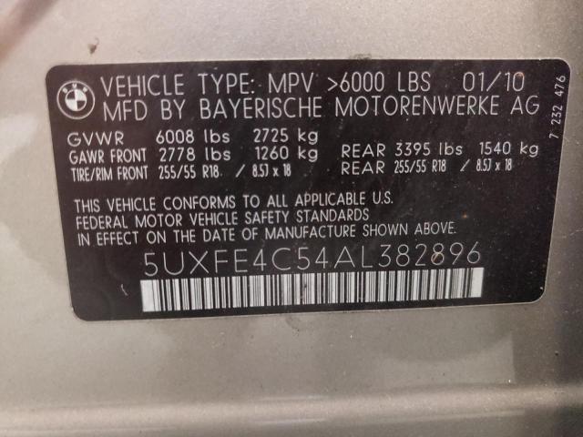 Photo 10 from auction – 2010 BMW X5 XDRIVE3 with VIN 5UXFE4C54AL382896