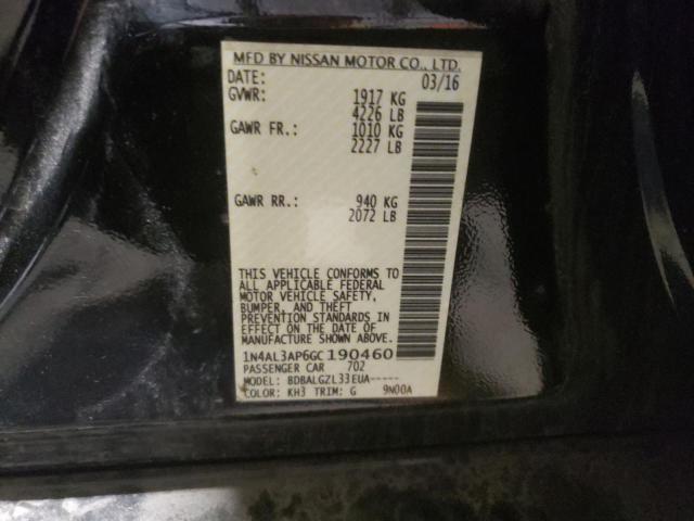 Photo 10 from auction – 2016 NISSAN ALTIMA 2.5 with VIN 1N4AL3AP6GC190460