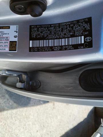 Photo 10 from auction – 2015 TOYOTA PRIUS PLUG with VIN JTDKN3DP5F3073696