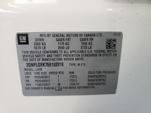 Photo 10 from auction – 2014 CHEVROLET EQUINOX LT with VIN 2GNFLGEK7E6192818