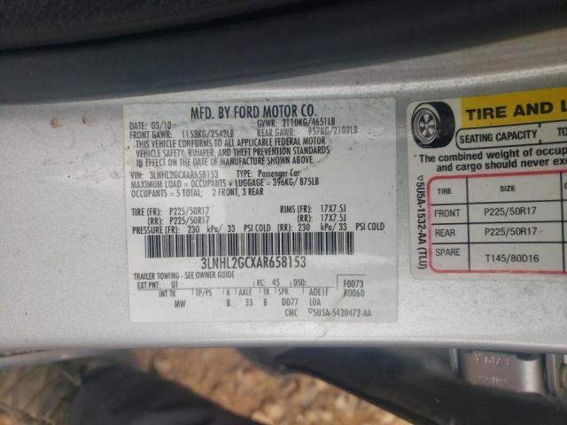Photo 10 from auction – 2010 LINCOLN MKZ with VIN 3LNHL2GCXAR658153