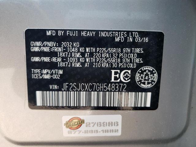 Photo 10 from auction – 2016 SUBARU FORESTER 2 with VIN JF2SJCXC7GH548372