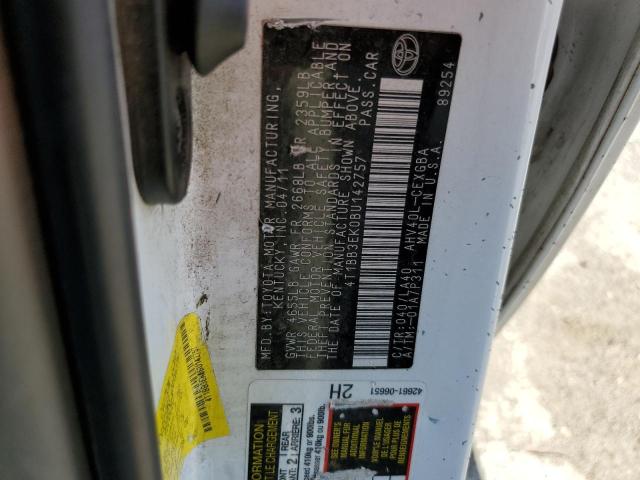 Photo 10 from auction – 2011 TOYOTA CAMRY HYBR with VIN 4T1BB3EK0BU142757