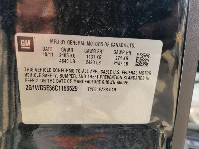 Photo 10 from auction – 2012 CHEVROLET IMPALA LT with VIN 2G1WG5E36C1166529