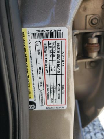 Photo 10 from auction – 2005 MERCURY GRAND MARQ with VIN 2MEFM75W55X660997