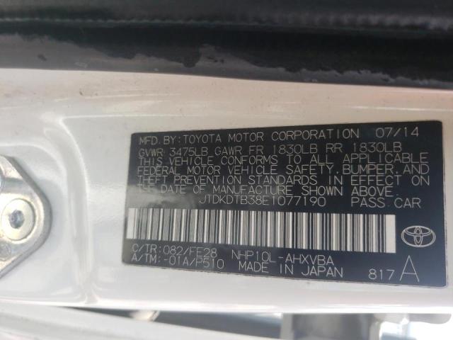 Photo 10 from auction – 2014 TOYOTA PRIUS C with VIN JTDKDTB38E1077190