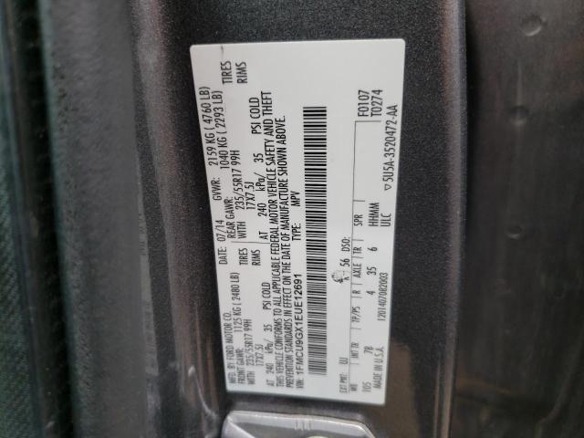 Photo 10 from auction – 2014 FORD ESCAPE SE with VIN 1FMCU9GX1EUE12691
