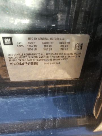 Photo 10 from auction – 2015 CHEVROLET SONIC LT with VIN 1G1JC5SH1F4166209