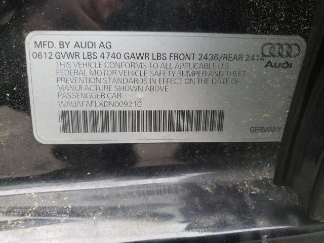 Photo 10 from auction – 2013 AUDI A4 PREMIUM with VIN WAUAFAFLXDN009210