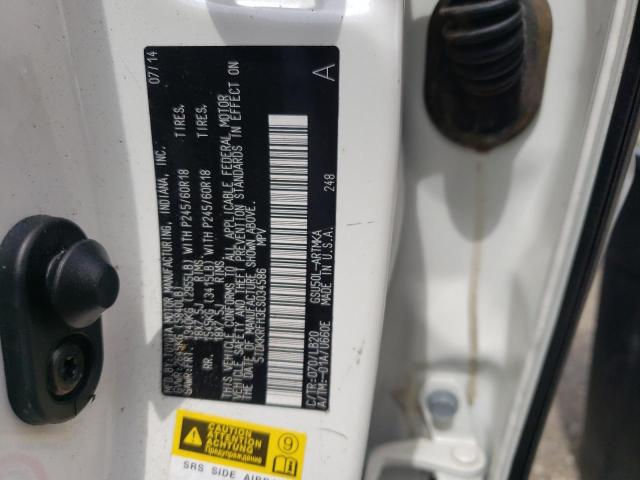 Photo 10 from auction – 2014 TOYOTA HIGHLANDER with VIN 5TDKKRFH3ES034586