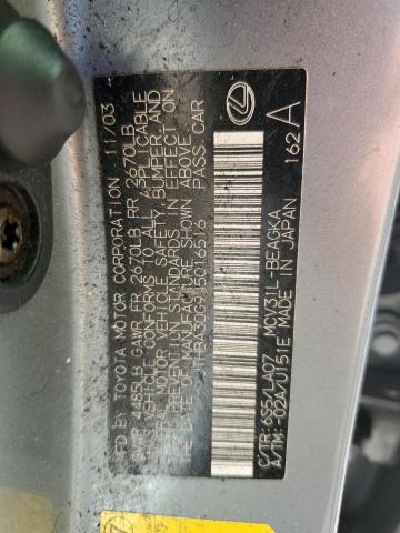 Photo 10 from auction – 2004 LEXUS ES 330 with VIN JTHBA30G945016516