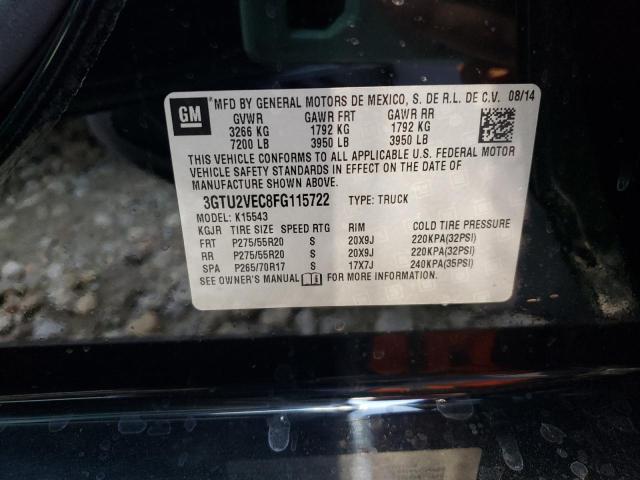 Photo 10 from auction – 2015 GMC SIERRA K15 with VIN 3GTU2VEC8FG115722
