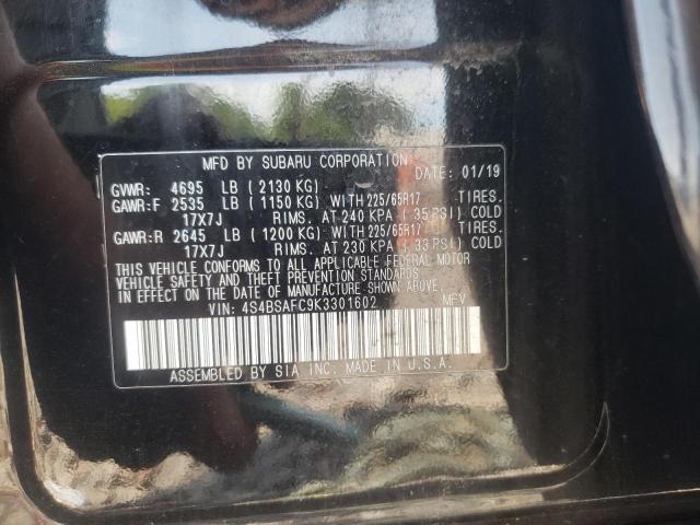 Photo 10 from auction – 2019 SUBARU OUTBACK 2. with VIN 4S4BSAFC9K3301602