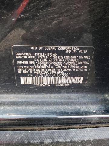 Photo 10 from auction – 2019 SUBARU CROSSTREK with VIN JF2GTACC8KH348961