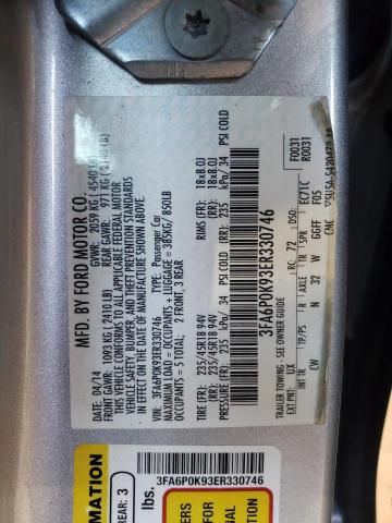 Photo 10 from auction – 2014 FORD FUSION TIT with VIN 3FA6P0K93ER330746