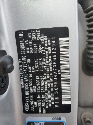 Photo 10 from auction – 2015 KIA SORENTO EX with VIN 5XYKU4A73FG612941