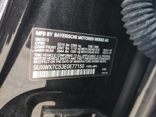 Photo 10 from auction – 2014 BMW X3 XDRIVE3 with VIN 5UXWX7C53E0E77150