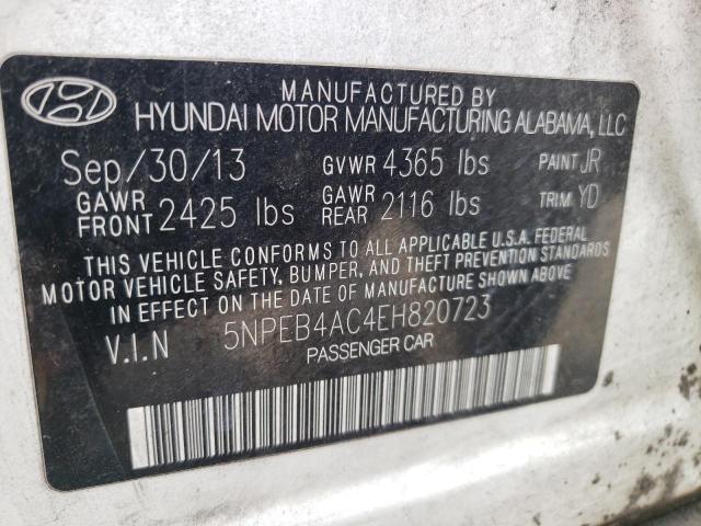 Photo 10 from auction – 2014 HYUNDAI SONATA GLS with VIN 5NPEB4AC4EH820723