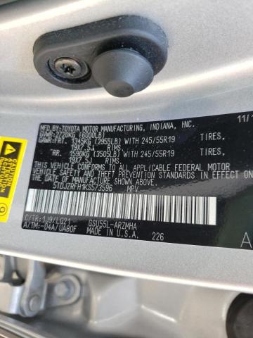 Photo 10 from auction – 2019 TOYOTA HIGHLANDER with VIN 5TDJZRFH1KS573596