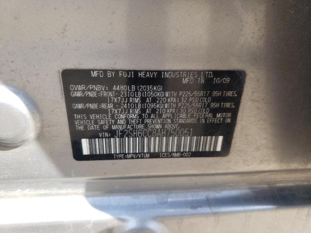 Фото 10 с аукциона – 2010 SUBARU FORESTER 2 с VIN JF2SH6CC8AH750051