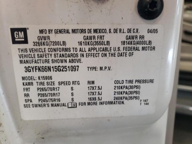 Photo 10 from auction – 2005 CADILLAC ESCALADE E with VIN 3GYFK66N15G251097