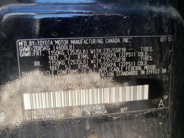 Photo 10 from auction – 2013 TOYOTA RAV4 LIMIT with VIN 2T3DFREV0DW071323