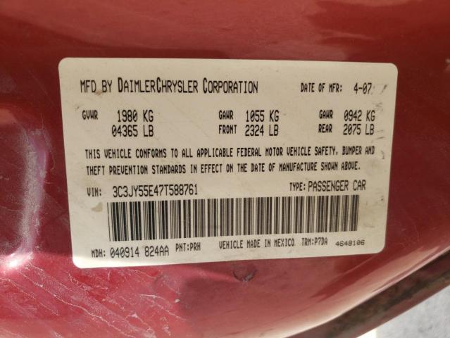 Photo 10 from auction – 2007 CHRYSLER PT CRUISER with VIN 3C3JY55E47T588761