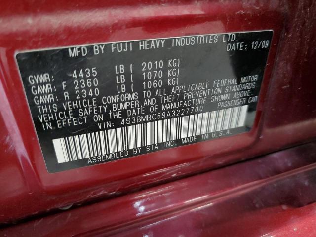Photo 10 from auction – 2010 SUBARU LEGACY 2.5 with VIN 4S3BMBC69A3227700