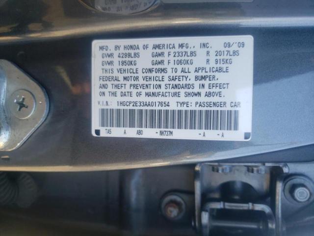Photo 10 from auction – 2010 HONDA ACCORD LX with VIN 1HGCP2E33AA017654