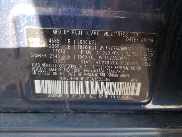 Photo 10 from auction – 2010 SUBARU OUTBACK 2. with VIN 4S4BRBDC3A3325266