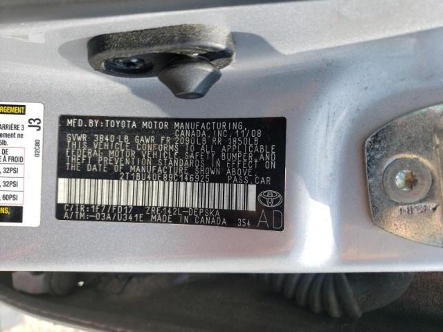 Photo 10 from auction – 2009 TOYOTA COROLLA BA with VIN 2T1BU40E89C146925