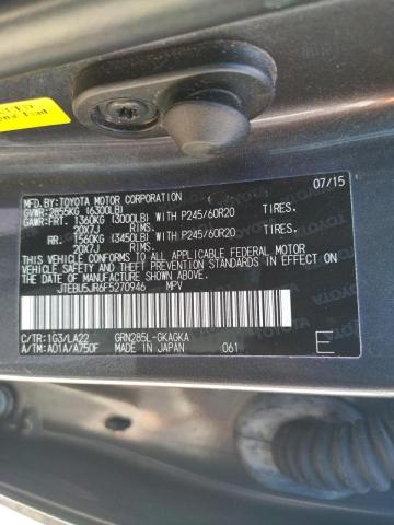 Photo 10 from auction – 2015 TOYOTA 4RUNNER SR with VIN JTEBU5JR6F5270946