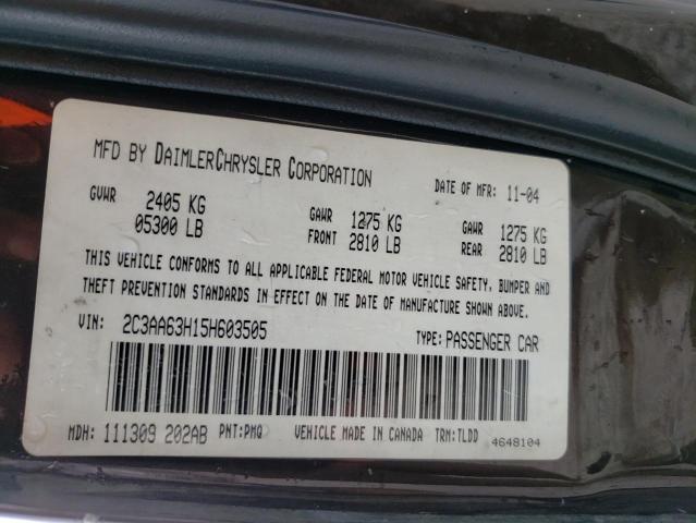 Photo 10 from auction – 2005 CHRYSLER 300C with VIN 2C3AA63H15H603505